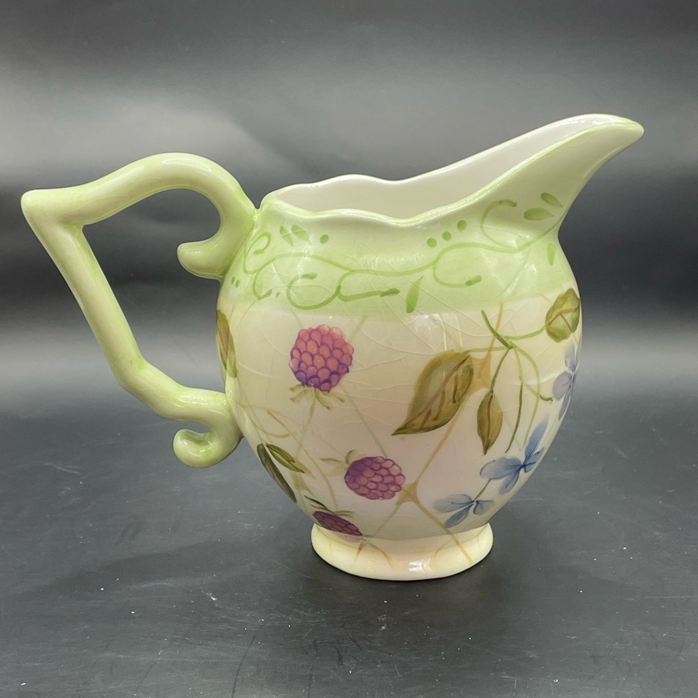Tracy Porter Evelyn Collection 16 Ounce Creamer Hand Painted, Discontinued